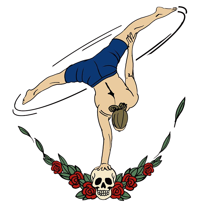 pozemni-akrobacie-stojka Ilustrace pozemní akrobacie – stojka