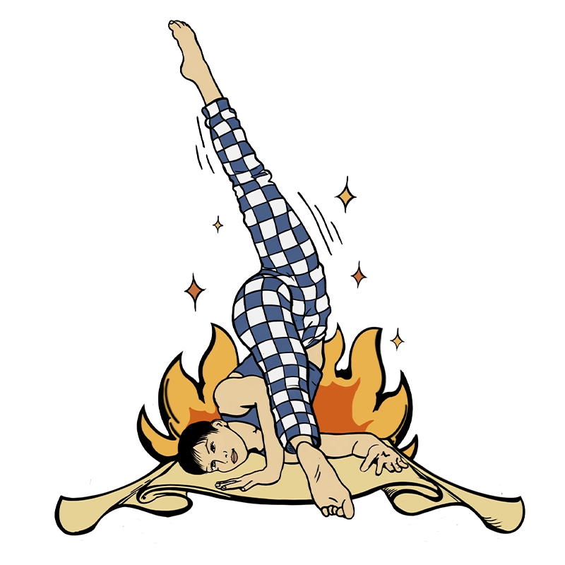 Ilustrace pozemní akrobacie – stojka